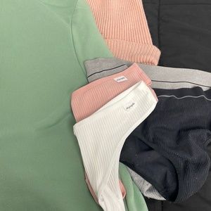 Eclectic collection of clothing with accessories